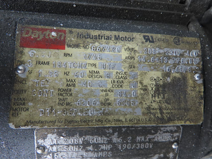 Haldex 6W632 Hydraulic Power Unit 15 Gal Tank 2.5gpm 3000psi 5Hp 230/460V 3PH