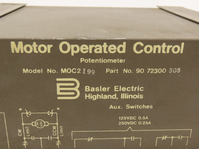 Basler Electric MOC2 199 Motor Operated Control 1KO 10W Potentiometer 125VAC/DC