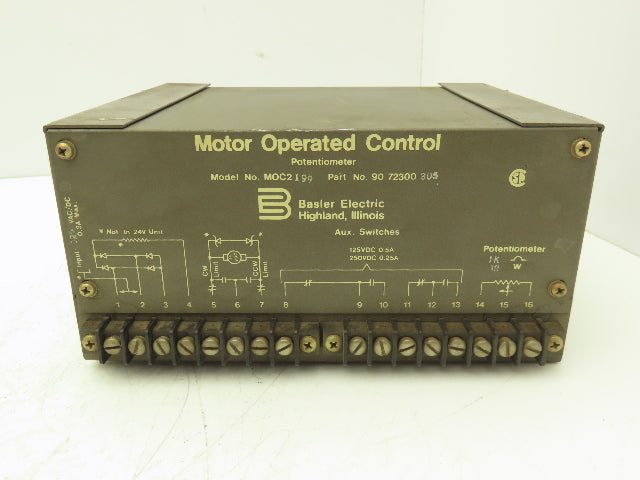 Basler Electric MOC2 199 Motor Operated Control 1KO 10W Potentiometer 125VAC/DC