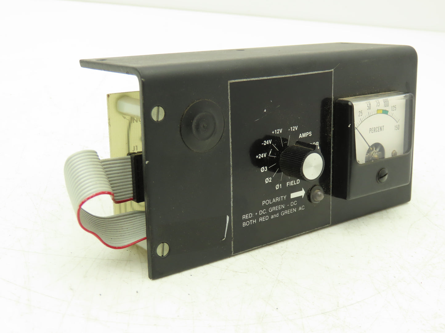 Nidec Fincor 104599501 DC Motor Drive Test Panel Dial Percent Gauge Meter Rev D