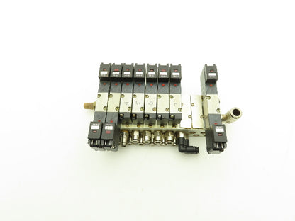 Humphrey H110M10A Pneumatic 10-Station Manifold HA110-4E1/4E2 Solenoid Valve 24V