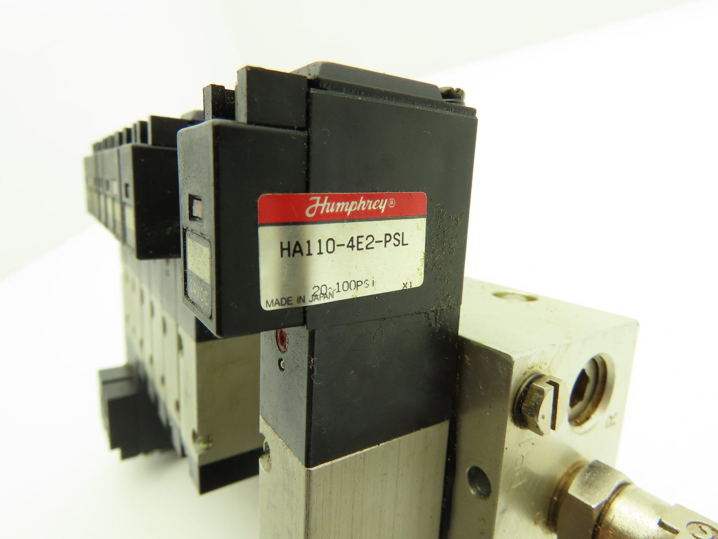 Humphrey H110M10A Pneumatic 10-Station Manifold HA110-4E1/4E2 Solenoid Valve 24V