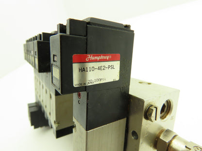 Humphrey H110M10A Pneumatic 10-Station Manifold HA110-4E1/4E2 Solenoid Valve 24V