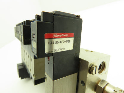 Humphrey H110M10A Pneumatic 10-Station Manifold HA110-4E1/4E2 Solenoid Valve 24V