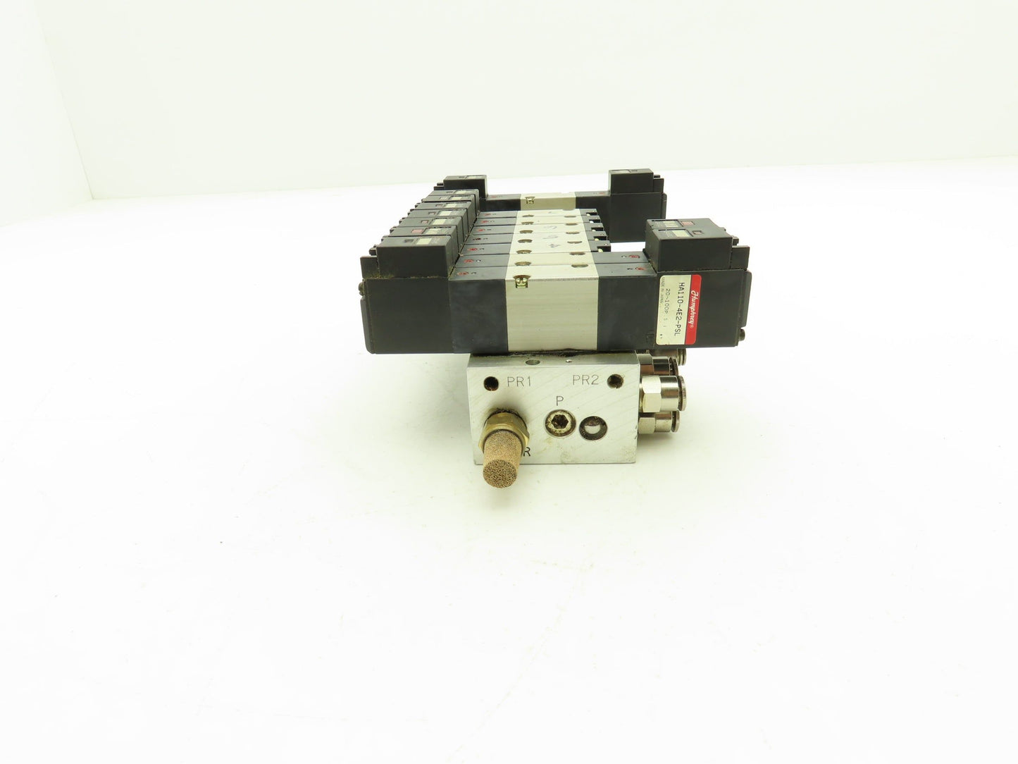 Humphrey H110M10A Pneumatic 10-Station Manifold HA110-4E1/4E2 Solenoid Valve 24V