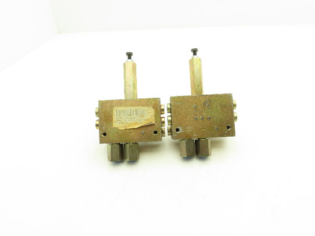 Malco B1000 Lubricator Valve Block 1/4"NPT  Lot of 2