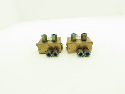 Malco B1000 Lubricator Valve Block 1/4"NPT  Lot of 2