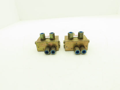 Malco B1000 Lubricator Valve Block 1/4"NPT  Lot of 2