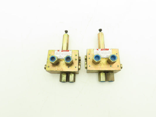 Malco B1000 Lubricator Valve Block 1/4"NPT  Lot of 2