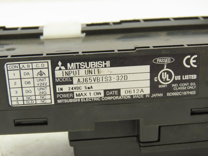 Mitsubishi AJ65VBTS3-32D Remote I/O Controller MELSEC-A Series 32 Digital Inputs