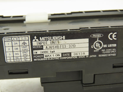 Mitsubishi AJ65VBTS3-32D Remote I/O Controller MELSEC-A Series 32 Digital Inputs
