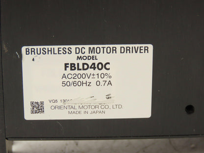 Oriental FBLD40C Brushless DC Motor Driver 200v 50/60hz 0.7A