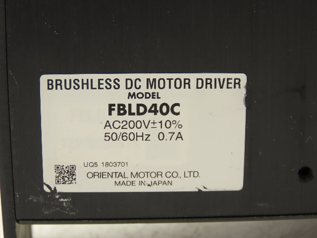 Oriental FBLD40C Brushless DC Motor Driver 200v 50/60hz 0.7A