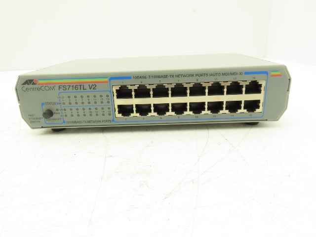 Allied Telesis FS716TL V2 Fast Ethernet Switch CentreCOM 16 Port 100-240VAC