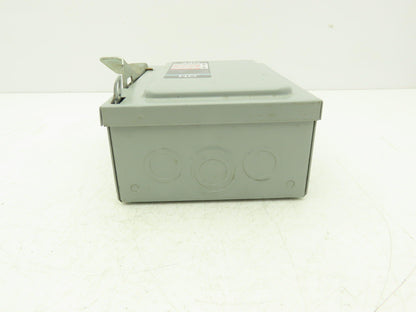 Siemens I-T-E JU321 Safety Switch Disconnect 30A 240VAC 7.5HP Non Fused