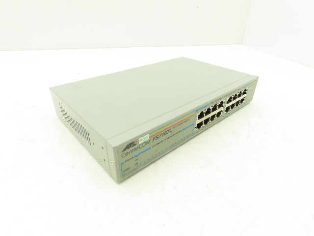 Allied Telesis FS716TL Fast Ethernet Switch CentreCOM 16 Port 100-240VAC 0.4A