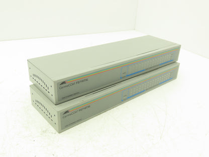AT FS716TXL Fast Ethernet Switch CentreCOM 16 Port 100-240VAC 0.4A Lot of 2