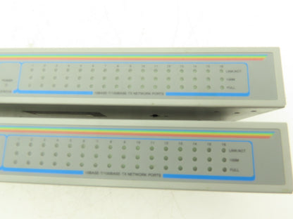 AT FS716TXL Fast Ethernet Switch CentreCOM 16 Port 100-240VAC 0.4A Lot of 2