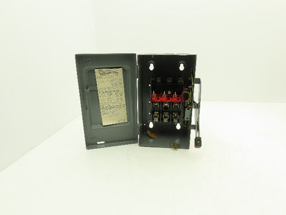 Square D H 321 Fused Safety Disconnect Switch 30A 240VAC 7.5HP 3Ph New