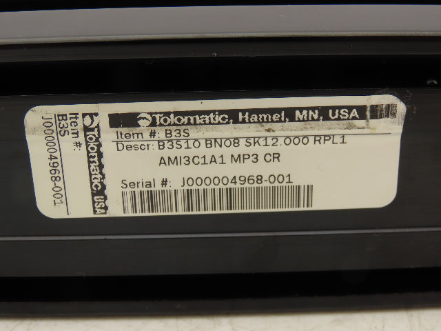 Tolomatic B3S Ball Screw Linear Actuator 12" Stroke 1/8" Per Rev