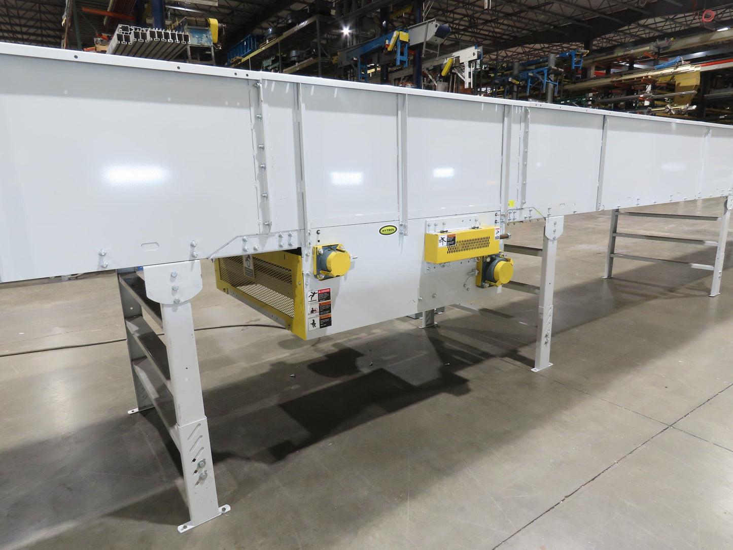 Hytrol BPC 49"x 50' 6" Slider Bed Conveyor 47"Belt 7.5Hp 3PH Center Drive 124fpm