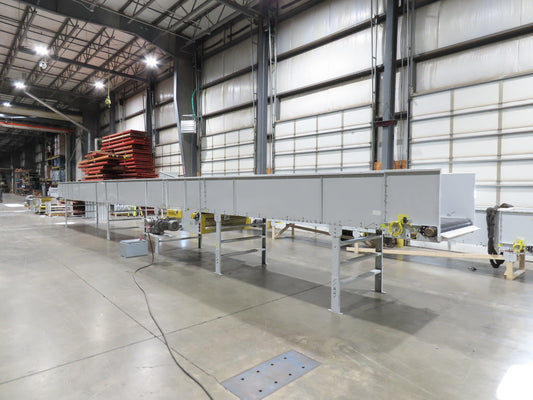 Hytrol BPC 49"x 50' 6" Slider Bed Conveyor 47"Belt 7.5Hp 3PH Center Drive 124fpm