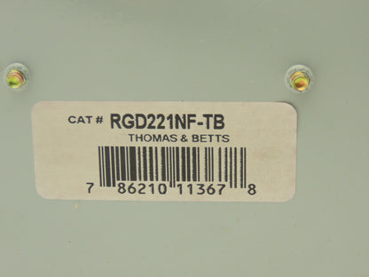 Thomas & Betts RGD221NF-TB Safety Disconnect Switch 30A 240VAC 10HP Non Fused