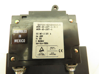 Eaton Heinemann AM3R Circurt Breaker 20A 3 Pole Hydraulic Magnetic Panel Mount