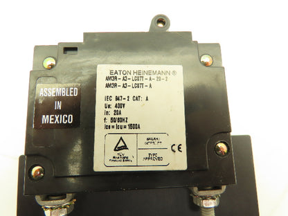 Eaton Heinemann AM3R Circurt Breaker 20A 3 Pole Hydraulic Magnetic Panel Mount