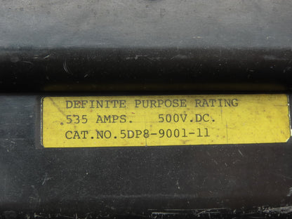 BBC 5DP8-9001-11 Definite Purpose DC Contactor 535A 500VDC Coil 120V 1PH