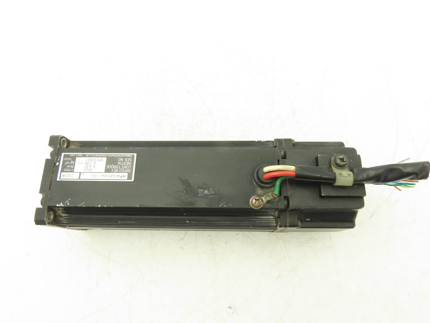 Matsushita MFA020HA1NSJ Nutrunner Servo Motor 3000rpm 0.637Nm 200W *Wires Cut*
