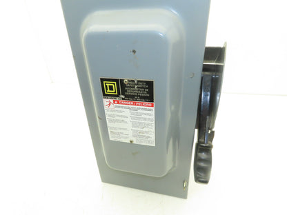 Square D HU362 Safety Disconnect Switch 60A 600VAC 60HP 3Ph Non Fused