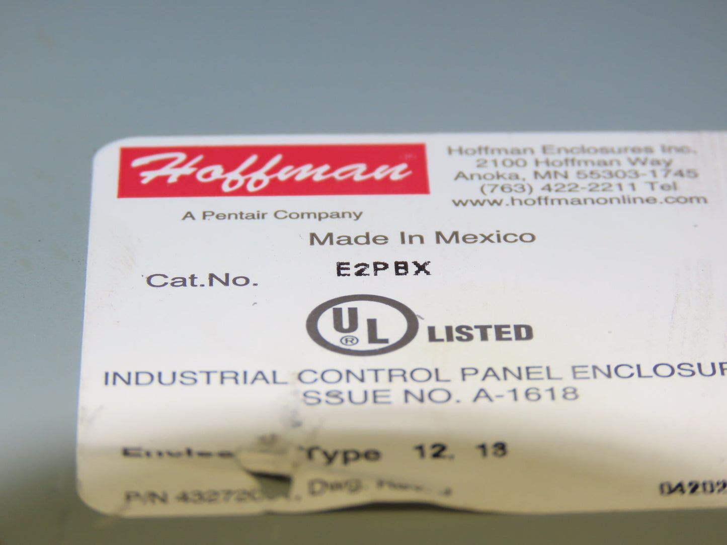 Hoffman E2PBX Pushbutton Enclosure Only 4X6X4.5"  Lot of 5