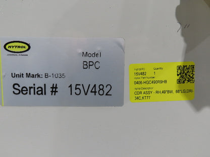 Hytrol BPC 49"x 64' Slider Bed Conveyor 47"Belt 7.5Hp 3PH Center Drive 170fpm