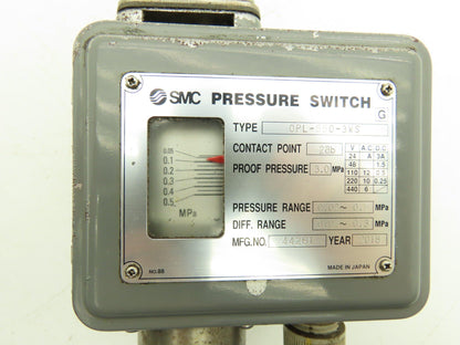 SMC OPL-550-3WS Differential Pressure Switch 0.02-0.5MPa