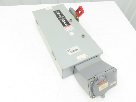 General Electric TH3362J Safety Disconnect Switch 60A 600VAC 3Ph Fused D16419