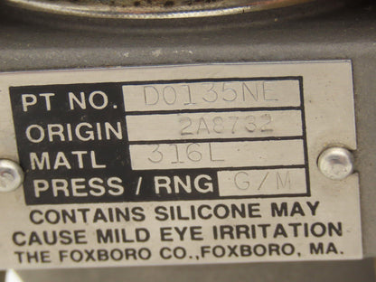 Foxboro 821GM-IK1SM2 Pressure Transmitter 12.5-65vdc 1/2" NPT 150psi
