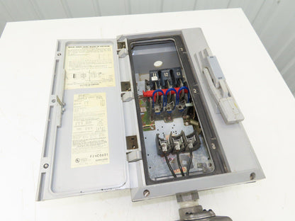 Square D H 362DX Safety Disconnect Switch 60A 600VAC 3Ph Fused