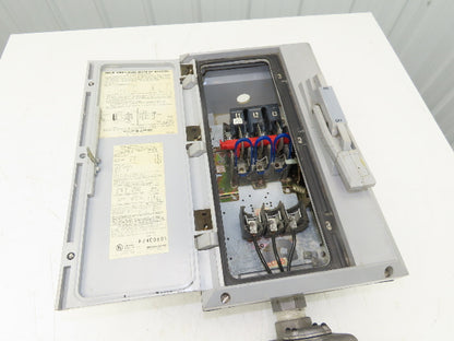 Square D H 362DX Safety Disconnect Switch 60A 600VAC 3Ph Fused
