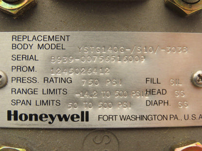 Honeywell ST3000 Smart Pressure Transmitter 750psi