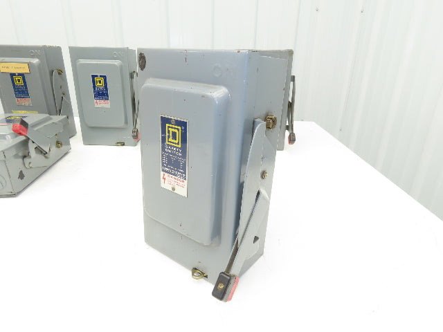 Square D HU-361-E1 Safety Disconnect Switch 30A 600V Non Fused Mixed Lot of 7