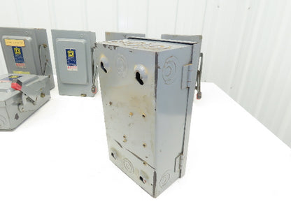 Square D HU-361-E1 Safety Disconnect Switch 30A 600V Non Fused Mixed Lot of 7
