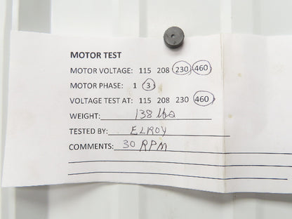 Sew Eurodrive SF60DT90L-4B/Z Brake Gearmotor 1.5kw 56.6 Ratio 30rpm 277/480V 3PH