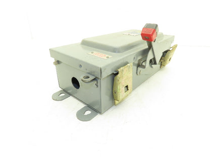 Square D H361AWK Safety Disconnect Switch Fusible 30A 600V 30HP  3 Pole Ser D4