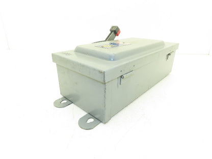 Square D H361AWK Safety Disconnect Switch Fusible 30A 600V 30HP  3 Pole Ser D4
