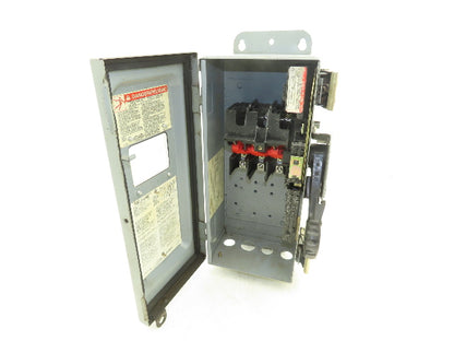 Square D CHU361AWK Safety Disconnect Switch 30A 600V 30HP Non Fused 3 Pole