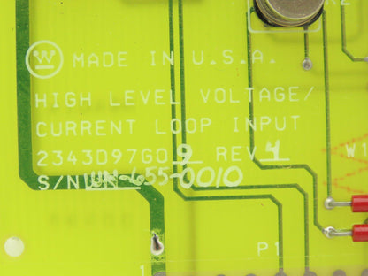 Westinghouse 2343D97G09 PLC Current Loop Circuit Board Analog PC Card