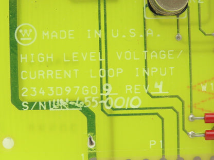 Westinghouse 2343D97G09 PLC Current Loop Circuit Board Analog PC Card