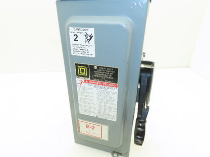 Square D HU361RB Safety Disconnect Switch 30A 600V 3Ph 30HP Non Fused