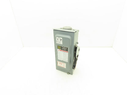 Square D HU361RB Safety Disconnect Switch 30A 600V 3Ph 30HP Non Fused
